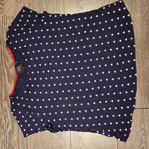 ❤ ANTHROPOLOGIE W5 SAILBOAT PRINT TEE /TOP, LARGE